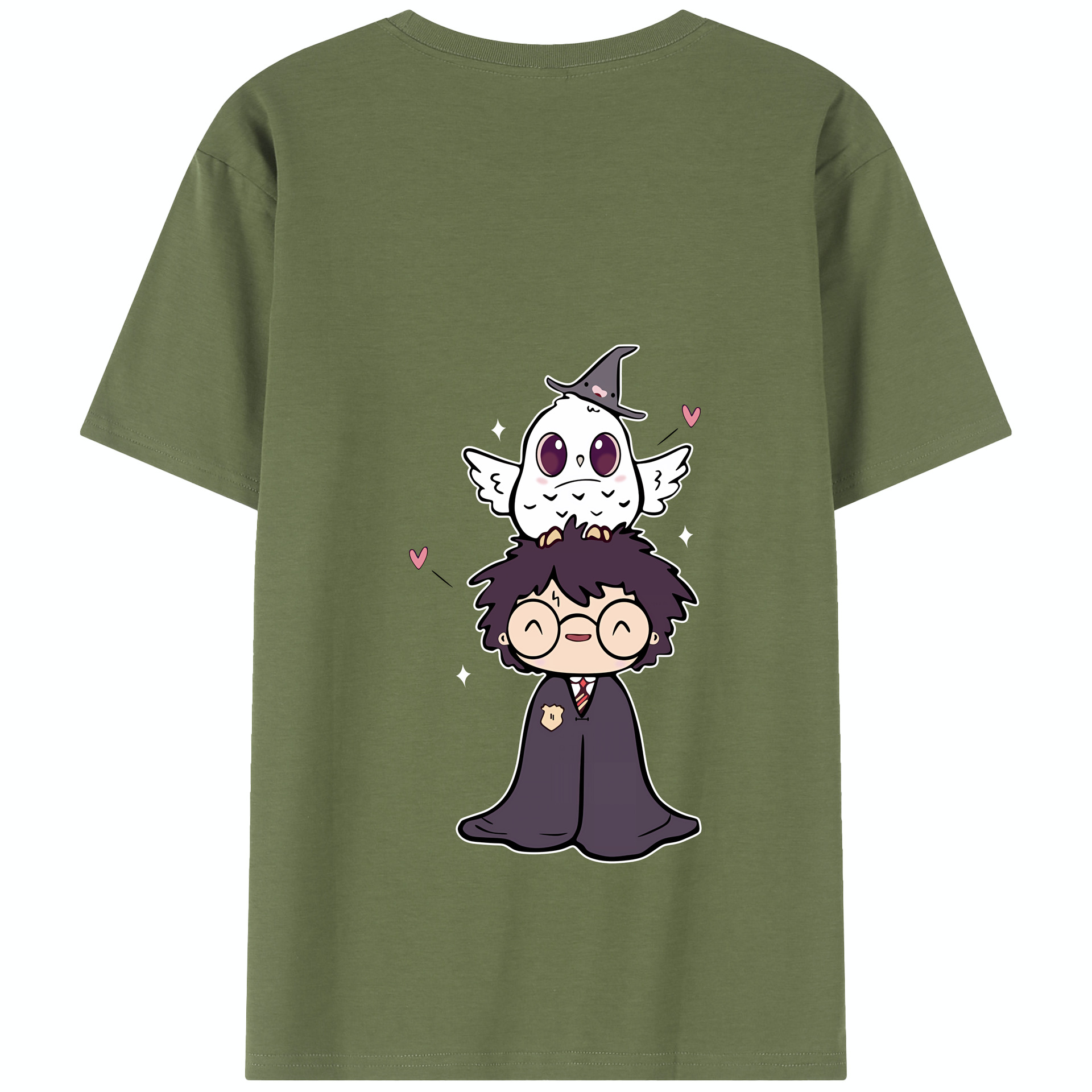 （画像用） Harry Potter ハリー・ポッターシリーズ 綿100％半袖Tシャツ（背面プリント）